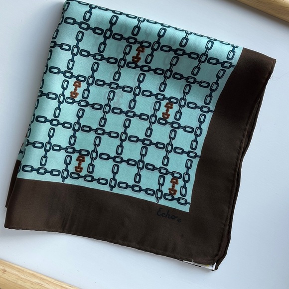 Vintage Echo Horse Bit Silk Chinon Scarf - Picture 7 of 9